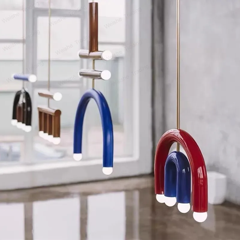 

Colorful pendant lights Beautiful Rainbow arch light E14 metal pendant light Dining Room Bedroom room Dining Room Hanging Light