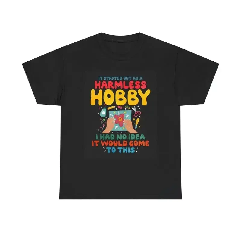 Scrapbooking Harmless Hobby T Shirt Retro Funny Heavy Cotton