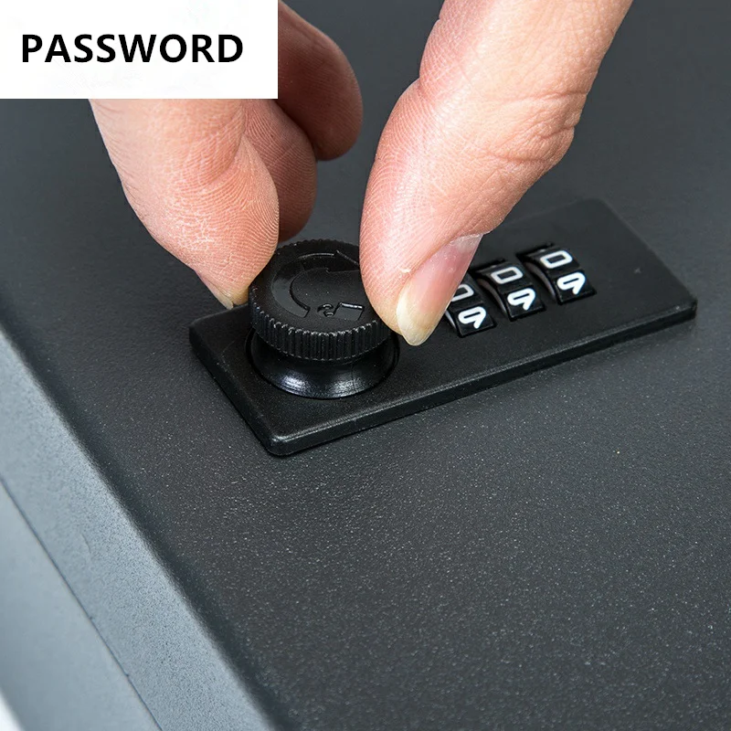 Wall Mounted Key Storage Secret Box Organizer Password Security Combination Lock Home Key Safe