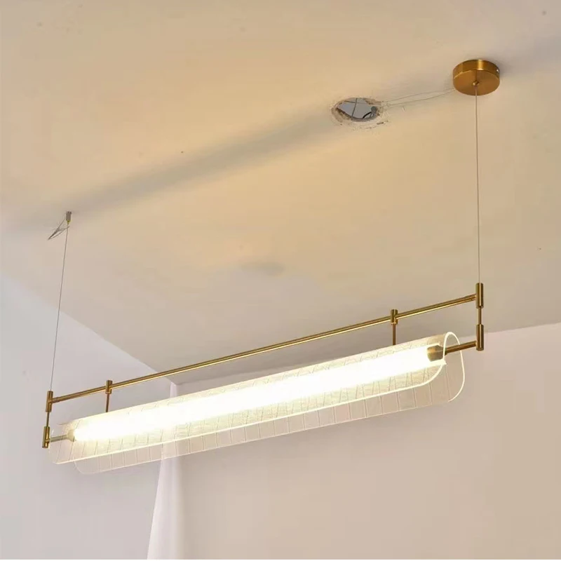 Linear pendant light Simple Art Creative Long lamp italian design Restaurant Study Office kitchen island light