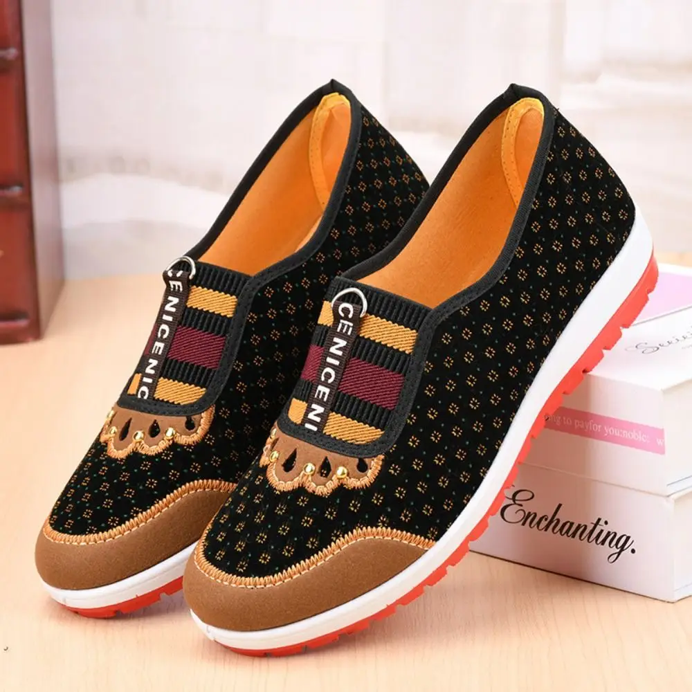 

Новые старые пекинские тканевые туфли на плоской подошве, повседневные тканевые туфли в старом Пекине, дышащие тканевые туфли с круглым носком, весна и осень