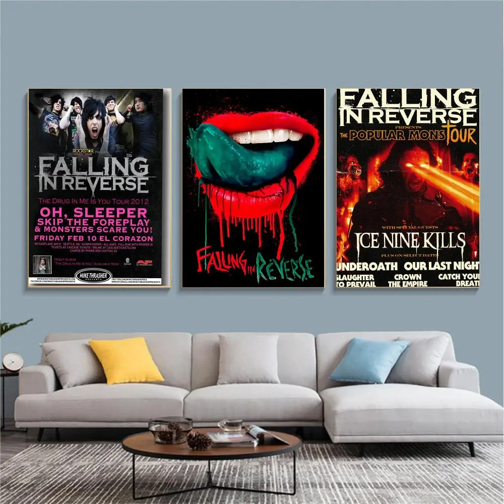 band F-Falling In Reverse-E Painting Calligraphy Nature Inspired Artwork for Living Room  Home Decoration