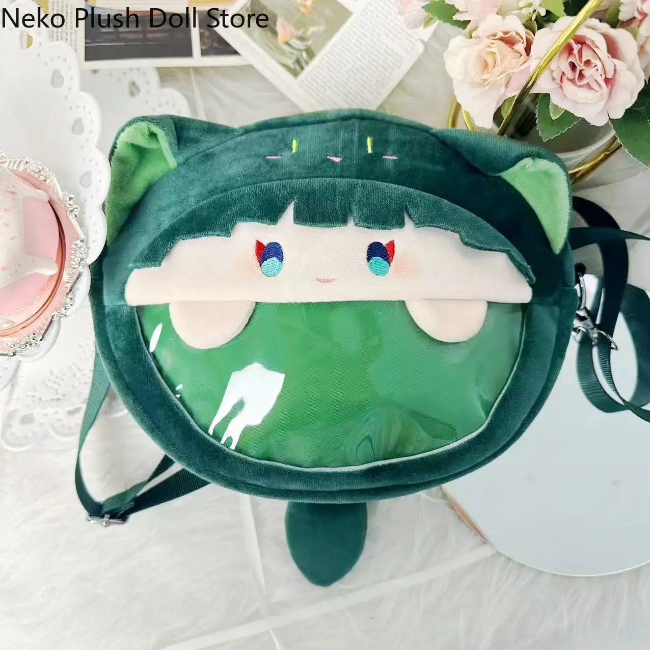 

Maomao Anime Cosplay Kawaii Animal Transparent Itabag Zipper Backpack Messenger Bags Student Shoulder Bag