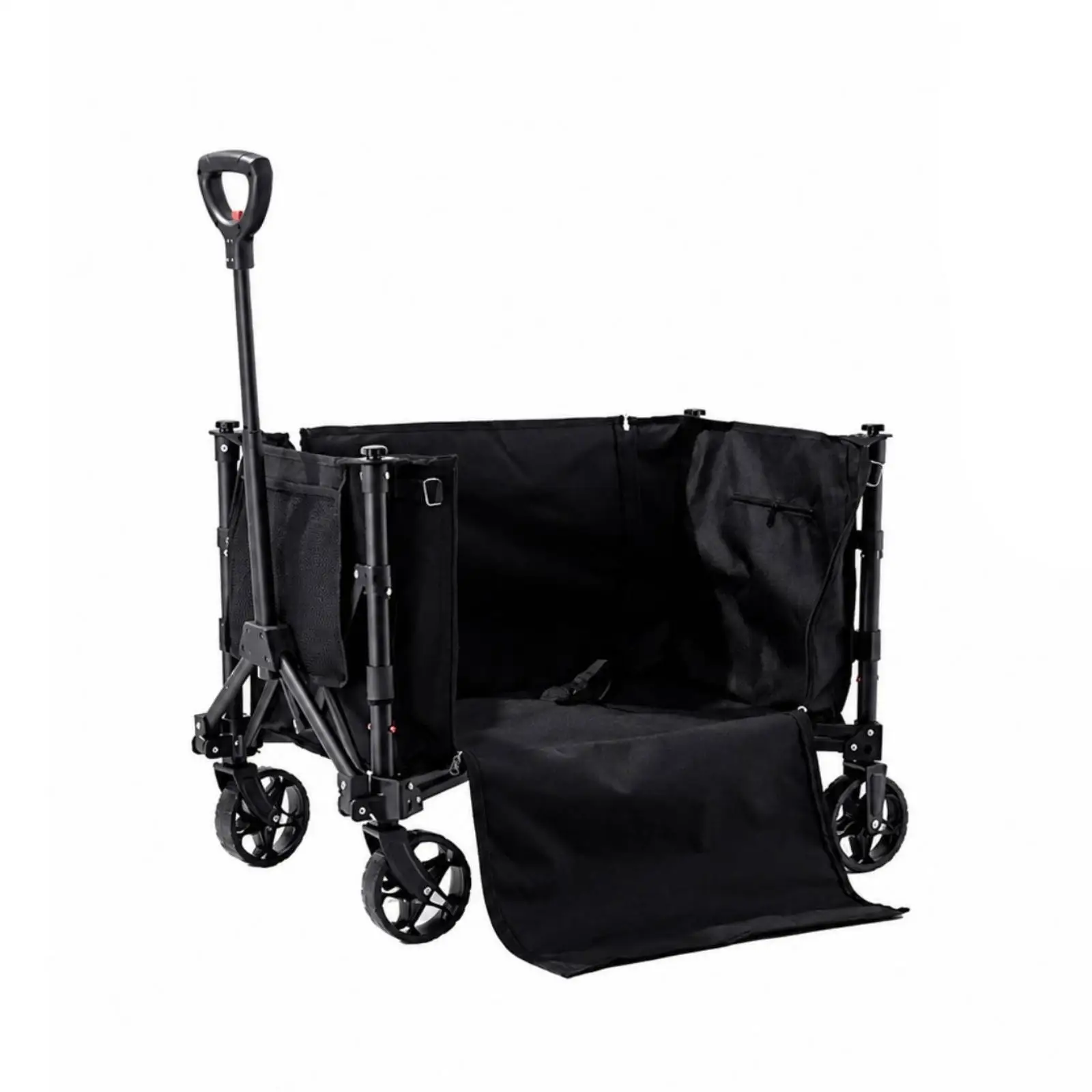 Space Saving Outdoor Folding Cart with Front Access Flap for Transporting Market Goods and Gear