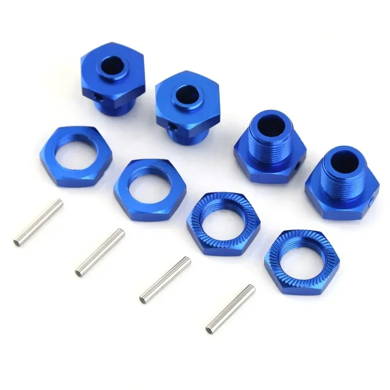 Adaptador de cubo hexagonal de rueda de Metal de 17Mm con tuerca para Arrma 1/8 3S Typhon 1/10 Big Rock V3 RC, Kit de accesorios de piezas de mejora de coche