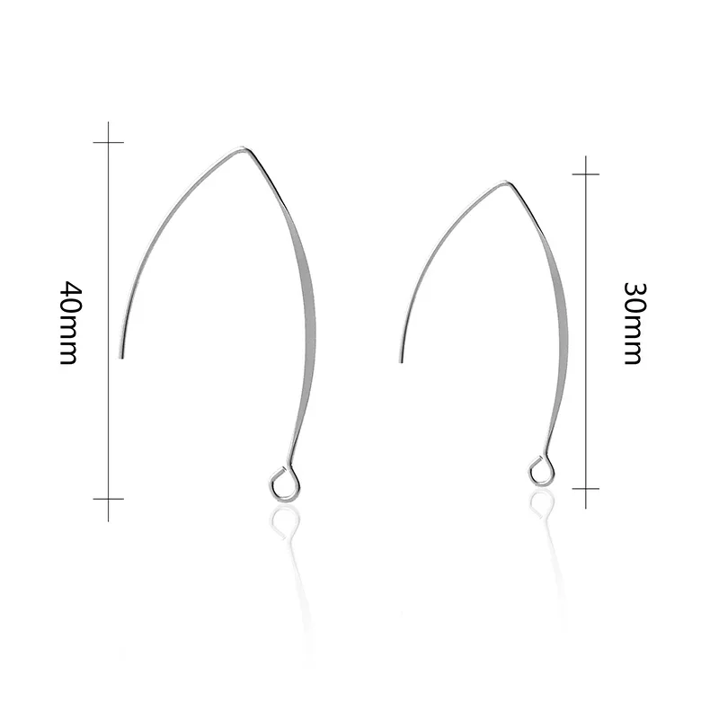 Aiovlo 50pcs/lot Stainless Steel Great France Earring Hooks Kidney Earring Ear Wires Findings DIY Jewelry Accessories Wholesale