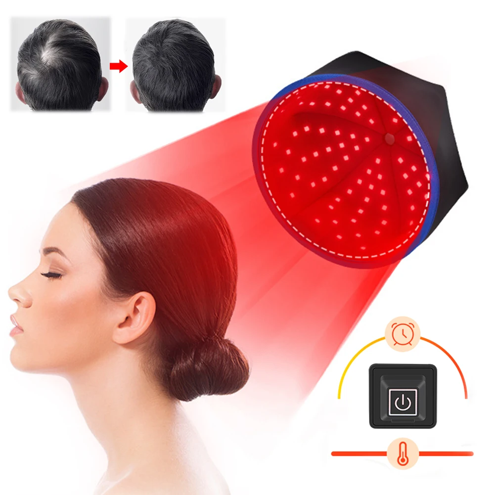 Red Light Hair Growth Cap Hair Growth Helmet Rechargeable Hair Growth Hat Red Light Therapy Cap for Men Women