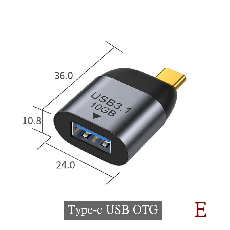 10Gbps Type C To USB 3.1 Converter Male Female Charging Port Adapter High Speed Data OTG Transfer Phone Macbook Tablet Connector