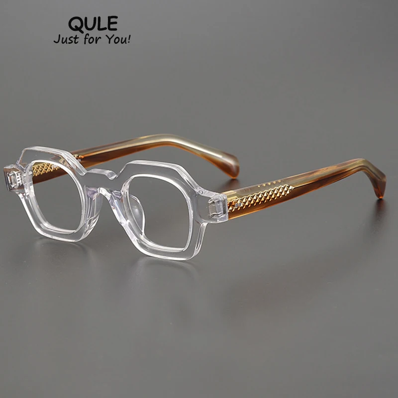 

New Vintage Retro Polygon Glasses Frame Man's Acetate Fashion Myopia Reading Progressive Eyeglasses Women Prescription Spectacle