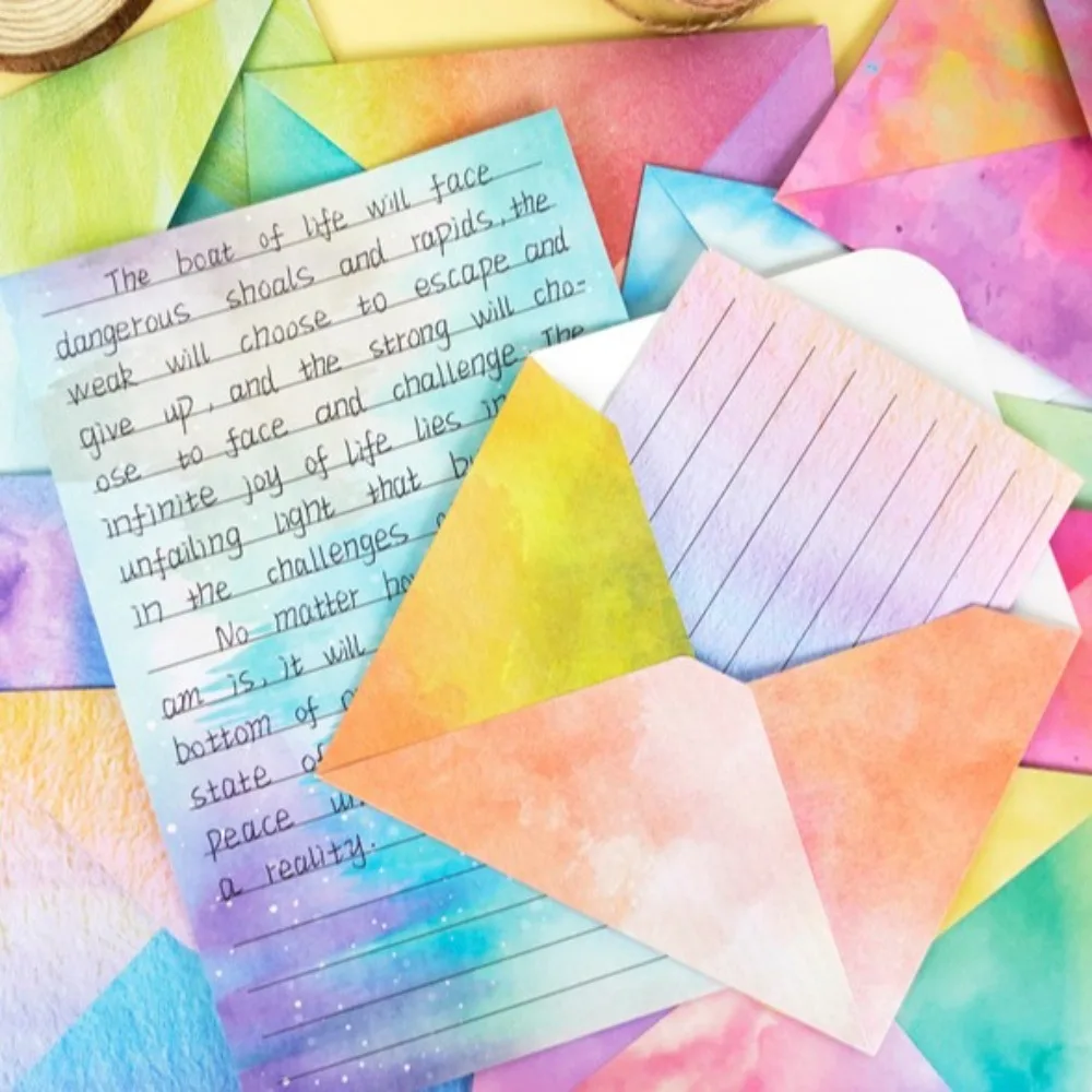 160 stuks aquarel briefpapier en envelop set uitnodigingskaart DIY ansichtkaarten briefpapier schrijfpapier artistiek ontwerp vintage