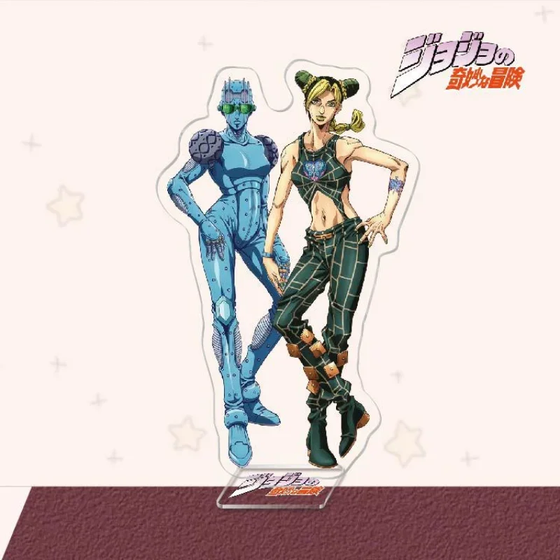 JoJo Bizarre Adventure Anime Figure Jotaro Acrylic Stand Model Star Platinum Jolyne Stardust Crusaders Diamond Is Unbreakable