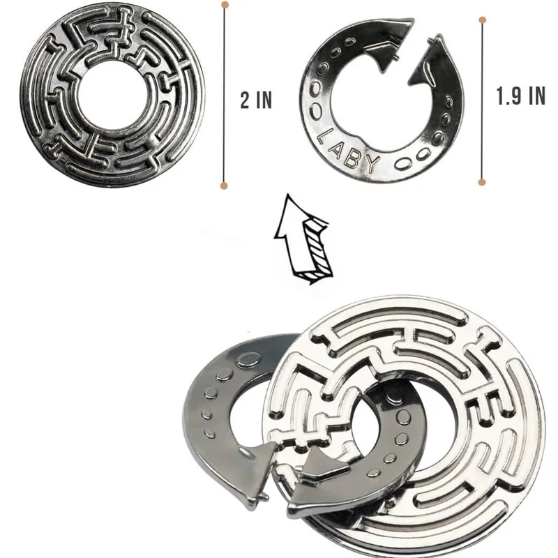 ماجيك يربك المعادن الدماغ دعابة لغز مجموعة 3 قطعة Disentanglement ألعاب تعليمية الكبار الاطفال مضحك الهدايا Juegos دي Ingenio