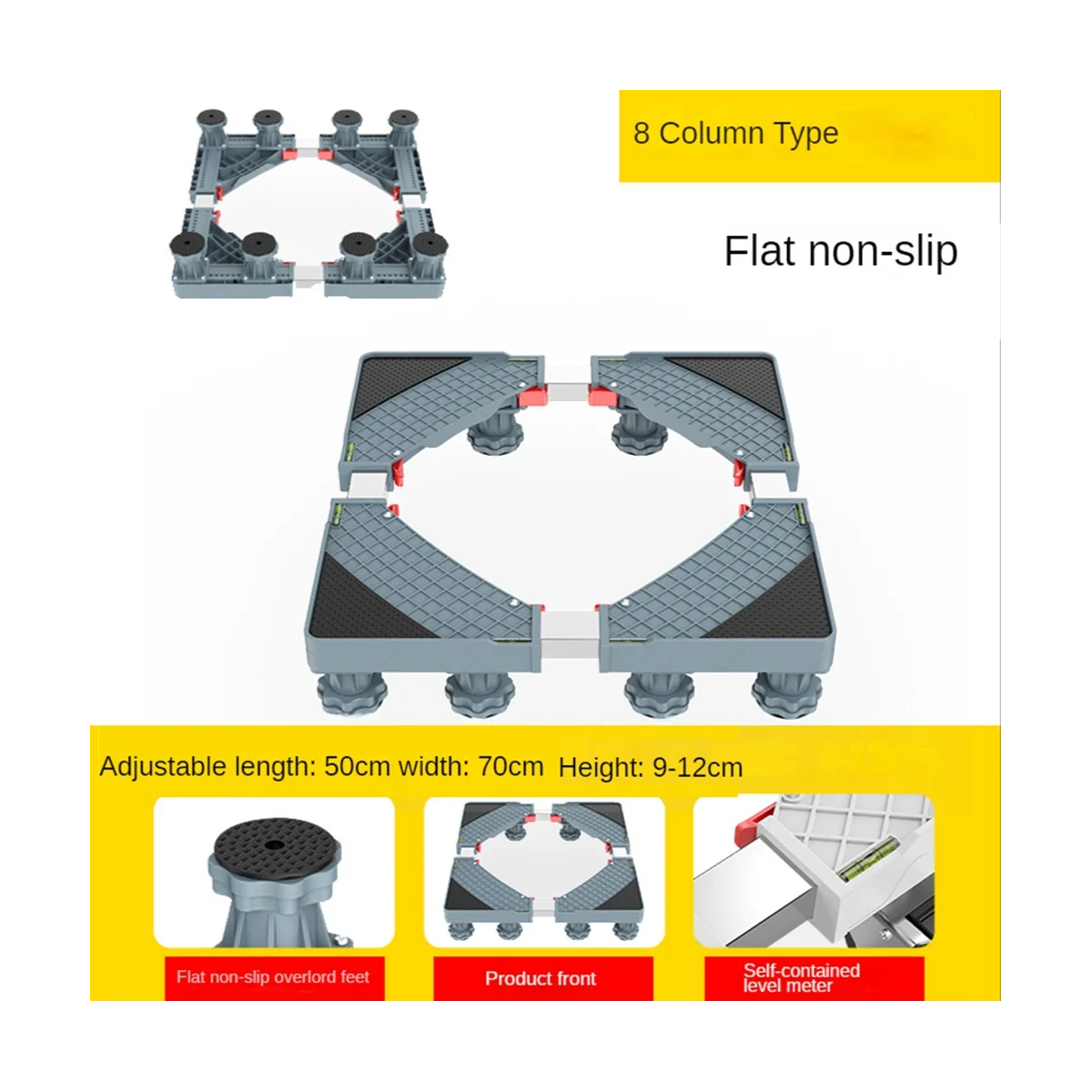 Soporte para lavadora, Base móvil antivibrador ajustable, accesorios de baño portátiles para lavadora