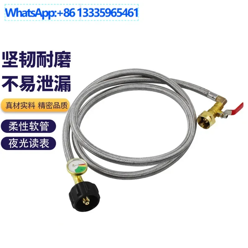 

2Pcs 3FT North American QCC interface Connect gas cylinder conversion head 20 pounds to one pound with watch wrapped wire inflat