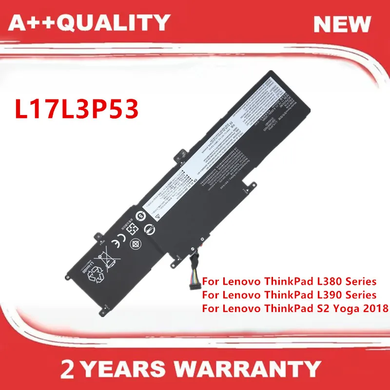 Laptop Battery For Lenovo ThinkPad L380  L390 Yoga Series S2 Yoga 2018 L17L3P53 01AV481  SB10K97625  L17M3P55  01AV482 SB10K9762