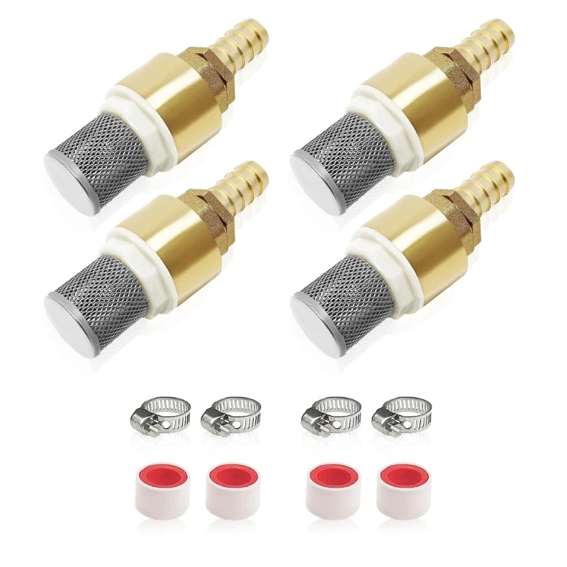 E5BE Hose Barb Brass Check Valves 1/2in Foot Valves with Hose Connection Rustproof