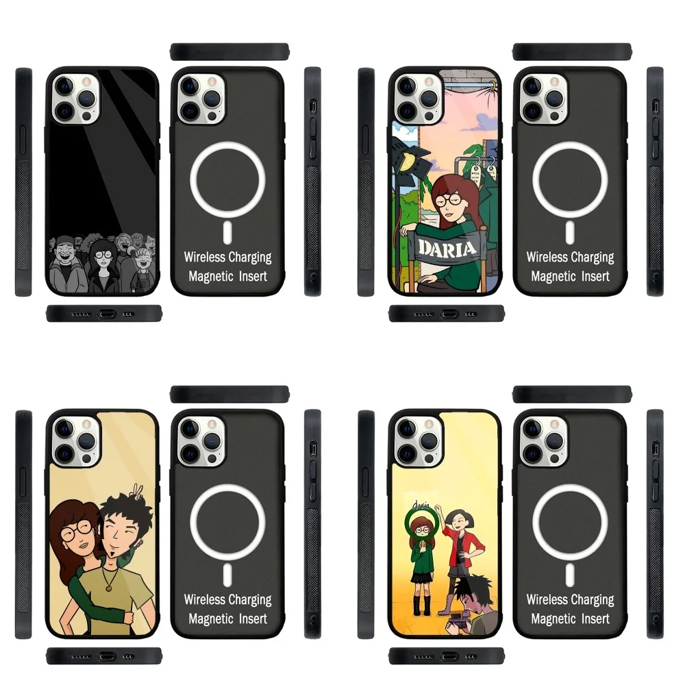 Cartoon D-Daria Phone Case Strong Magnetic For IPhone 15,14,13,Pro,Max,Plus,11,12,Mini For Magsafe Wireless Charging