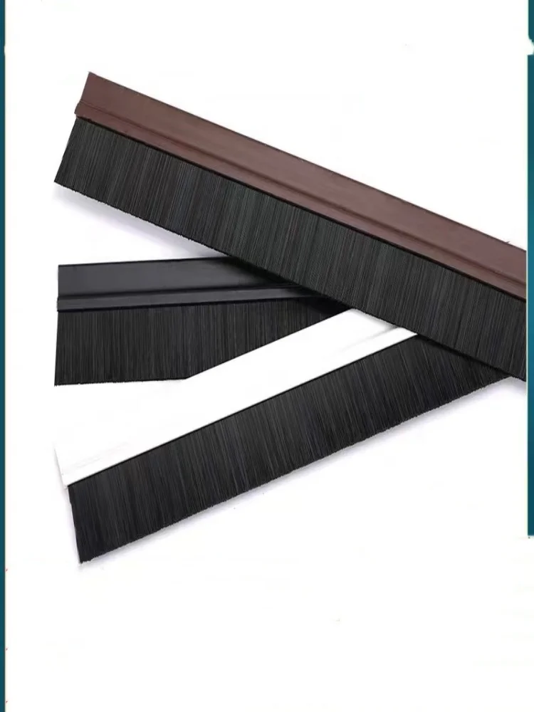 

2 шт. 50 см дверная щетка, нижняя уплотнительная лента, щетка для блокировки воды, Н-образная нейлоновая щетка, устойчивая к комарам и мышью