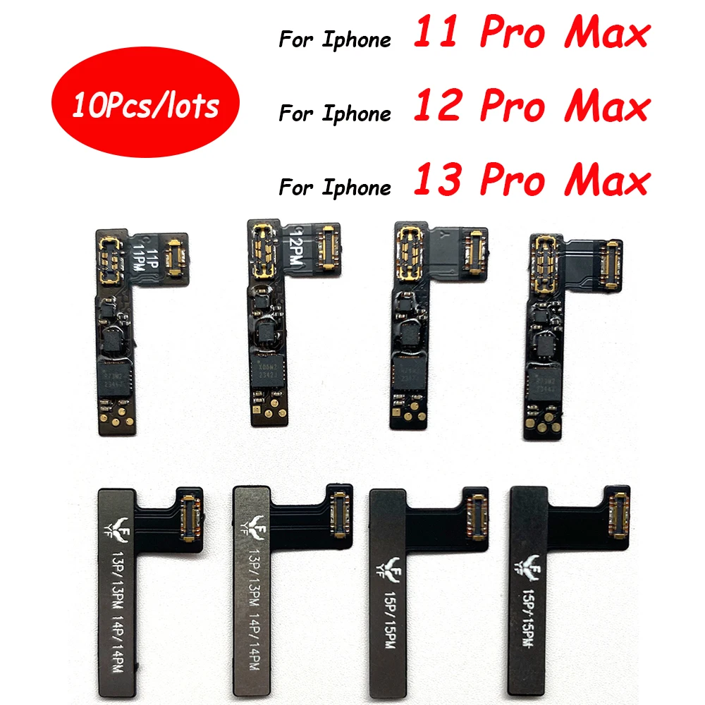 

10Pcs，Battery Repair Flex Cable Tag on Built in For Iphone 15 14 13 12 11 Pro Max mini 14 15 Plus Warning Health Repair Battery