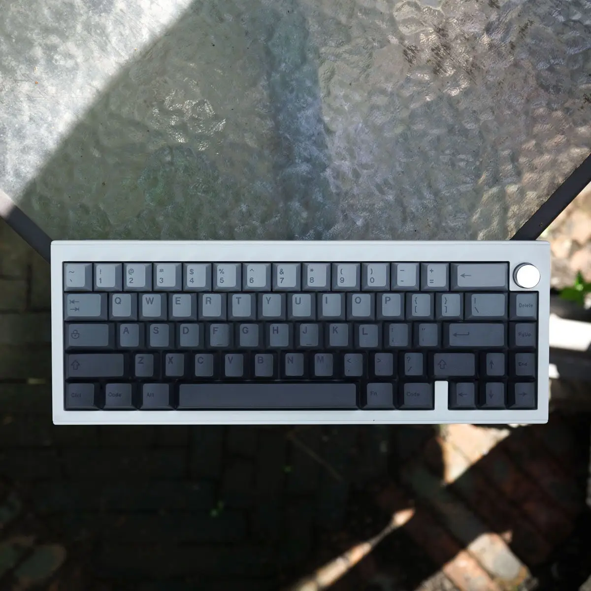 Gray/purple/cyan positive/side engraving gradual change mechanical keyboard keycap 125 key PBT hot sublimation original height