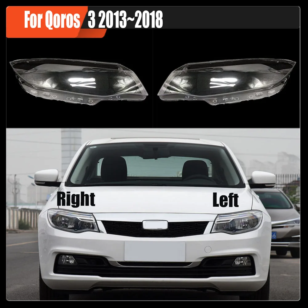 

For Qoros 3 2013~2018 Front Headlight Cover Transparent Lamp Shade Headlamp Shell Lens Plexiglass Replace Original Lampshade