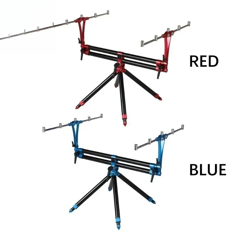 Retractable folding all-metal aluminum alloy triangular bracket, fishing pole frame