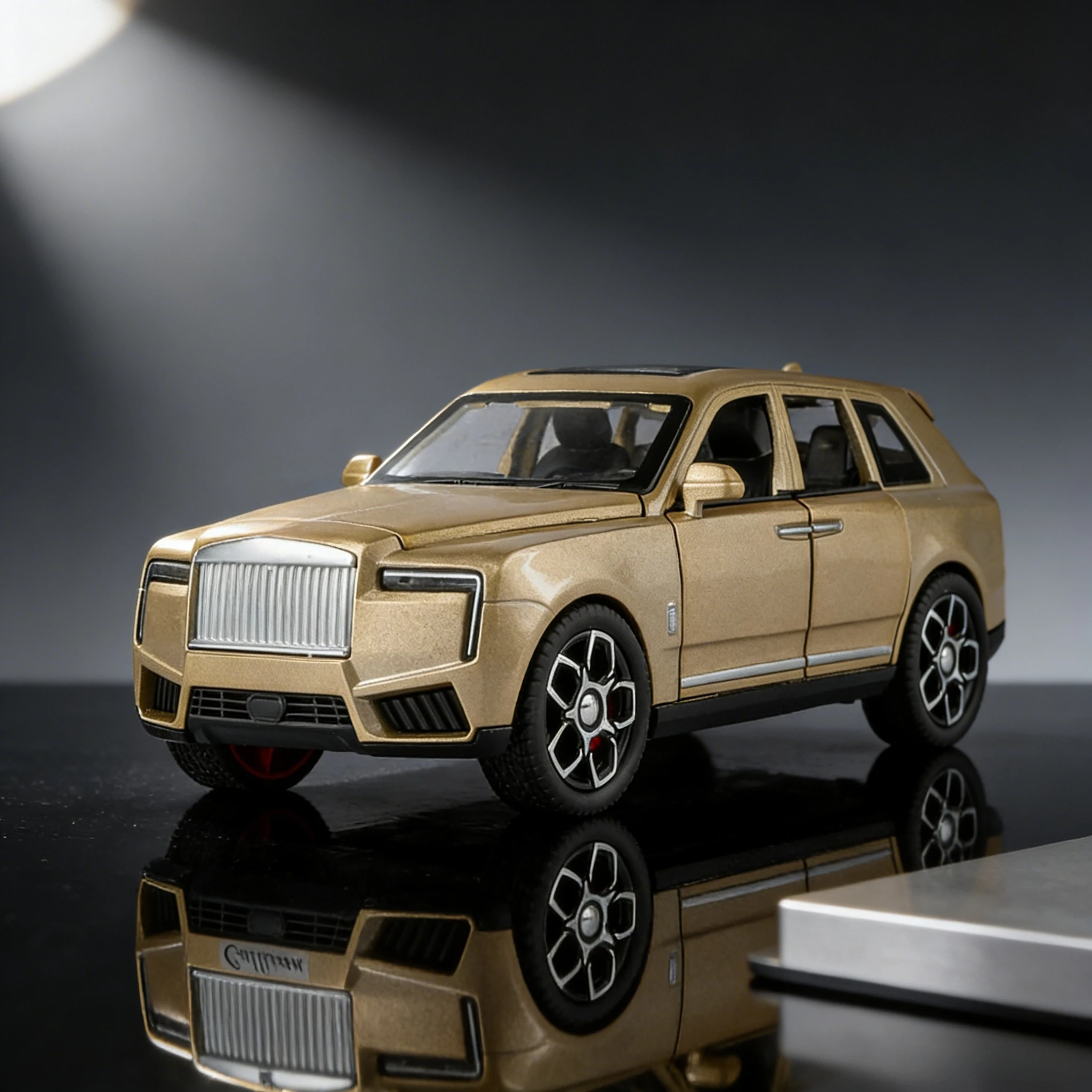 

Для 1:32 Rolls Royce Cullinan модель автомобиля из сплава, двери и капот, можно открыть багажник со звуком и светом, детский игрушечный автомобиль в подарок