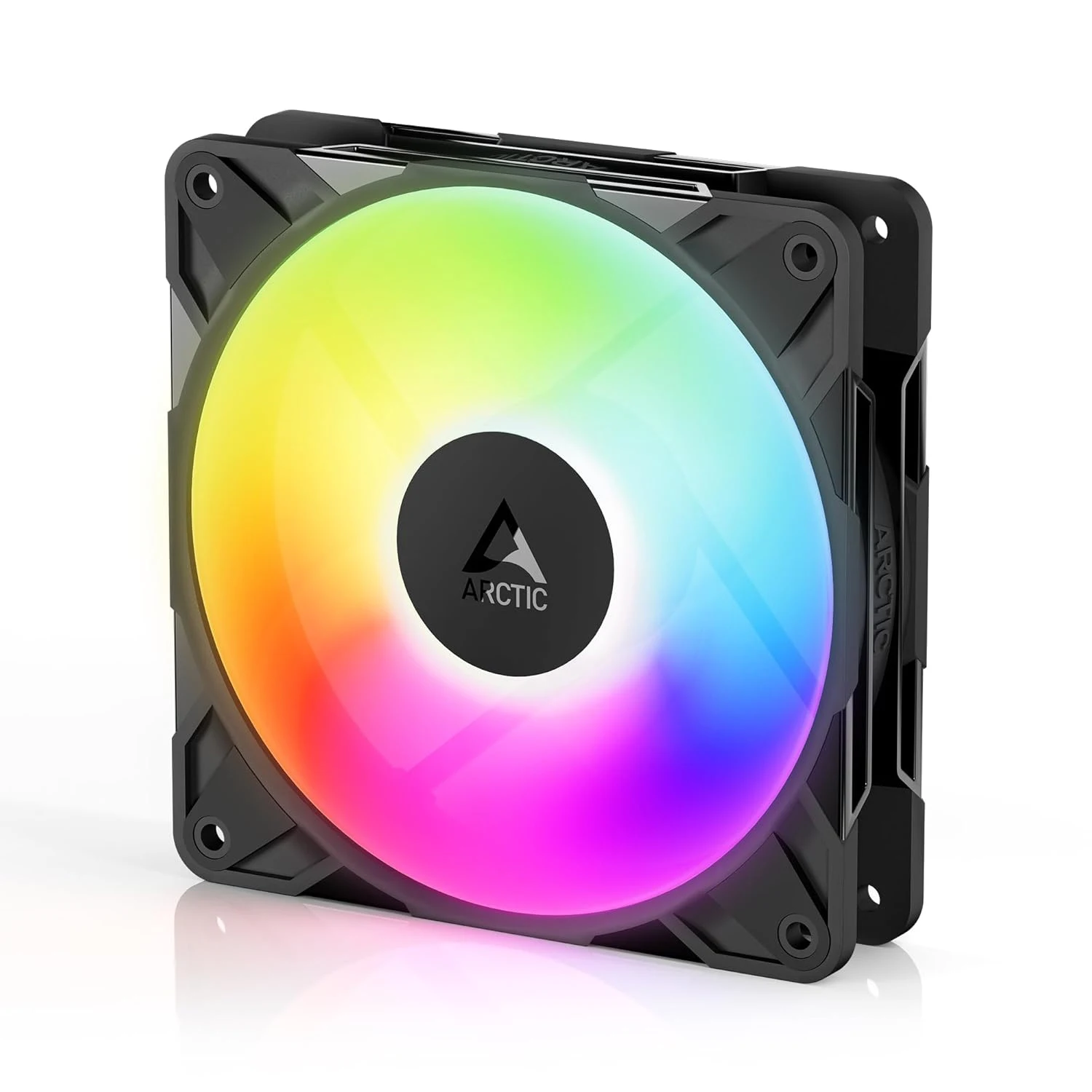 Original ARCTIC P12 Pro Reverse A‑RGB 120mm 4‑Pin PWM PST Fan FDB Bearing 0dB‑Mode Reverse Airflow ARGB PC Case Cooling Fan Blac