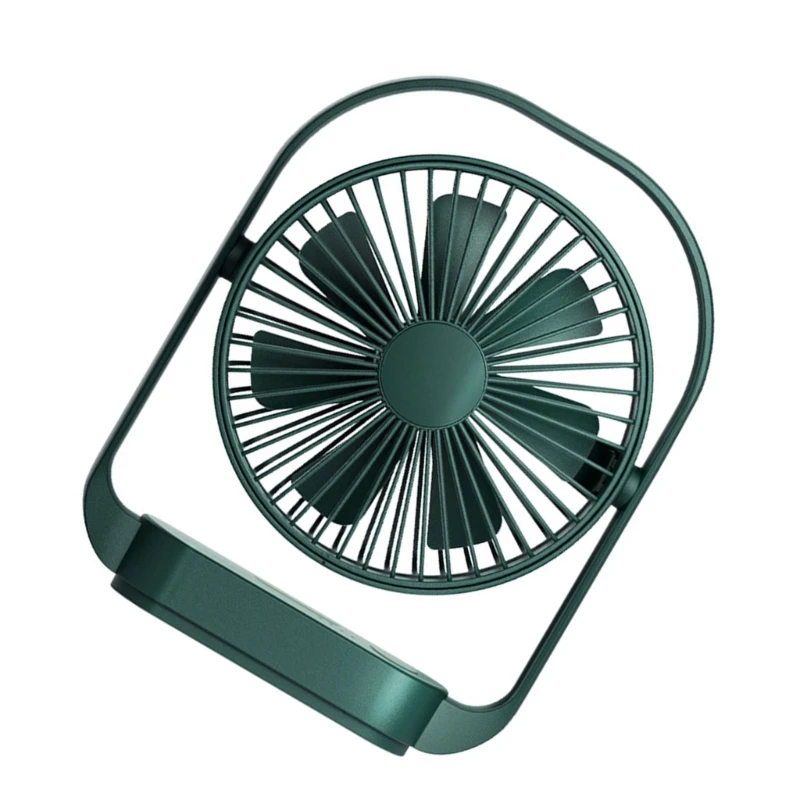 M2EE 4 سرعة مروحة مكتب صغيرة قابلة للشحن 2000mah مروحة مع مصباح ليد مروحة USB المحمولة هادئة للمنزل مكتب السفر التخييم