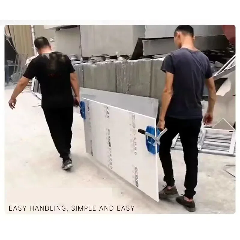 Handling Large Slab Fixtures Rubber Lined Two-Hand Stone Gripper, Handling Transporting Glass/Metal/Granite lift heavy objects