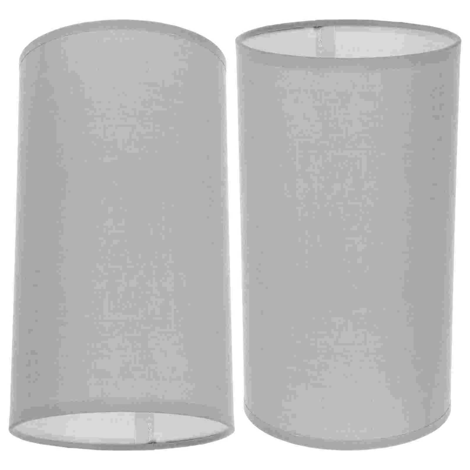 

2 Pcs Linen Table Lampshade Floor Light Replacement Shades Decorate Versatile Decoration Accessory Fabric Cylinder Covers