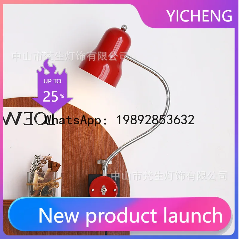 

Настольная лампа DD в индустриальном стиле с креплением-прищепкой для прикроватной тумбочки и рабочего стола, регулируемая для чтения, винтажная настольная рабочая лампа с