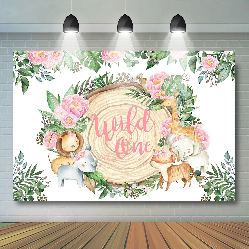 Mocsicka Wild One Baby Shower decoración de fiesta telón de fondo niño niña niños cumpleaños personalizar fotografía fondo Prop pastel Smash foto