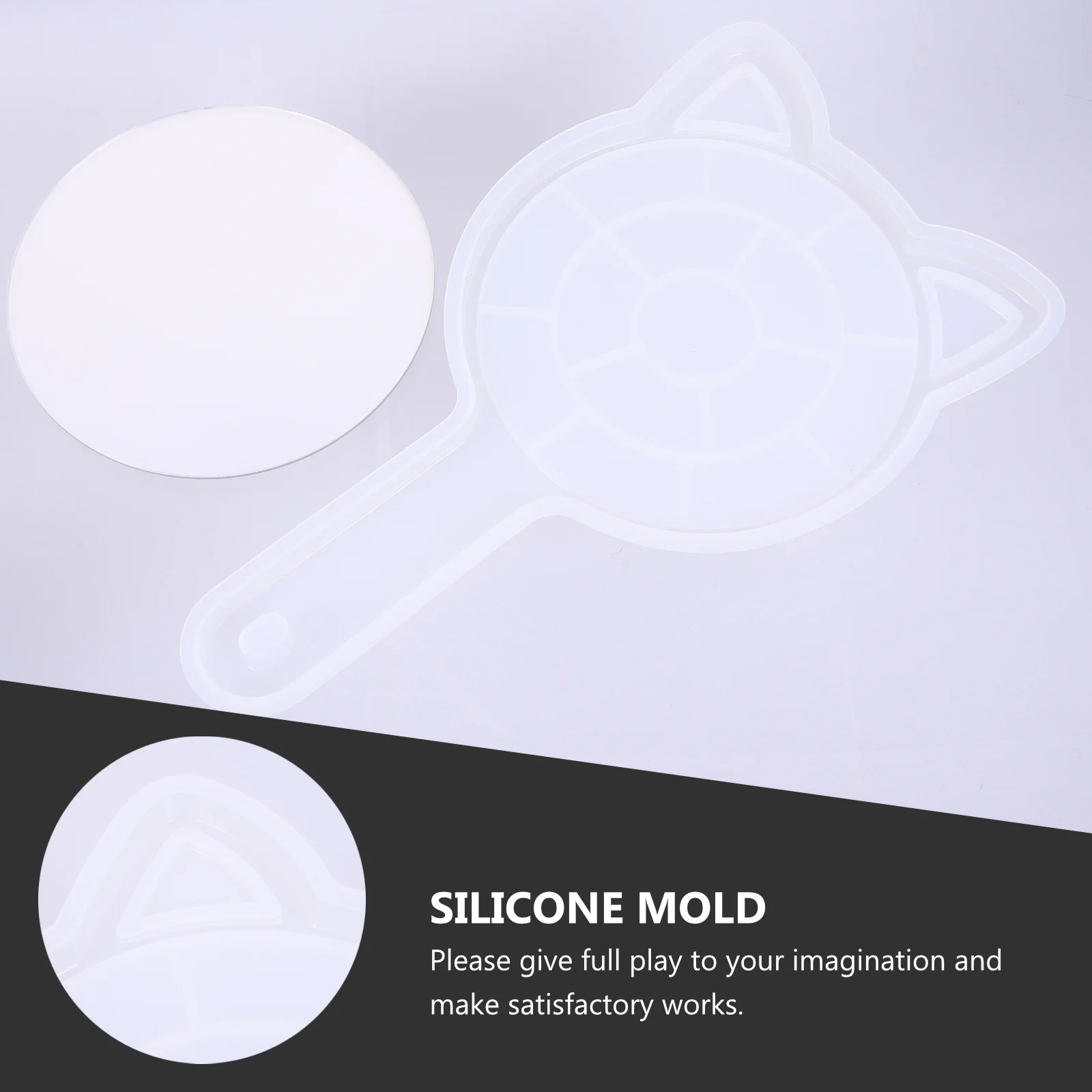 

1 set Small Cat Mirror Mold Silicone Diy Make-Up Mirror Casting Mold For Crystal Epoxy Manual Mould Craft Tool