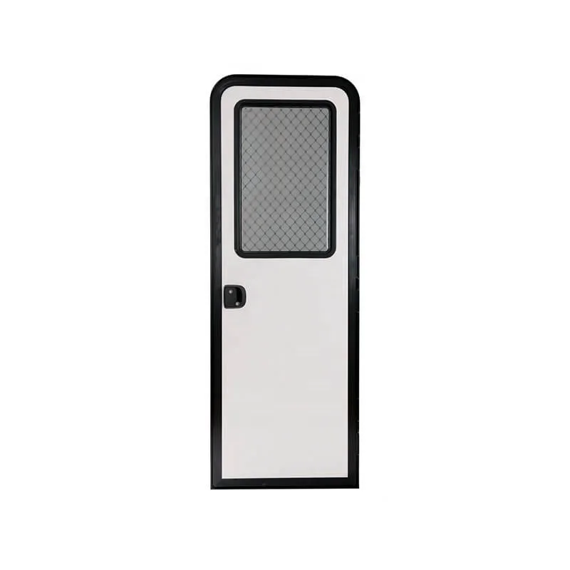 Wholesale 620*1750mm RV Caravan Trailer Camper Trailer Aluminum Frame Entry Door With Inner Screen Door and Mechanical Lock