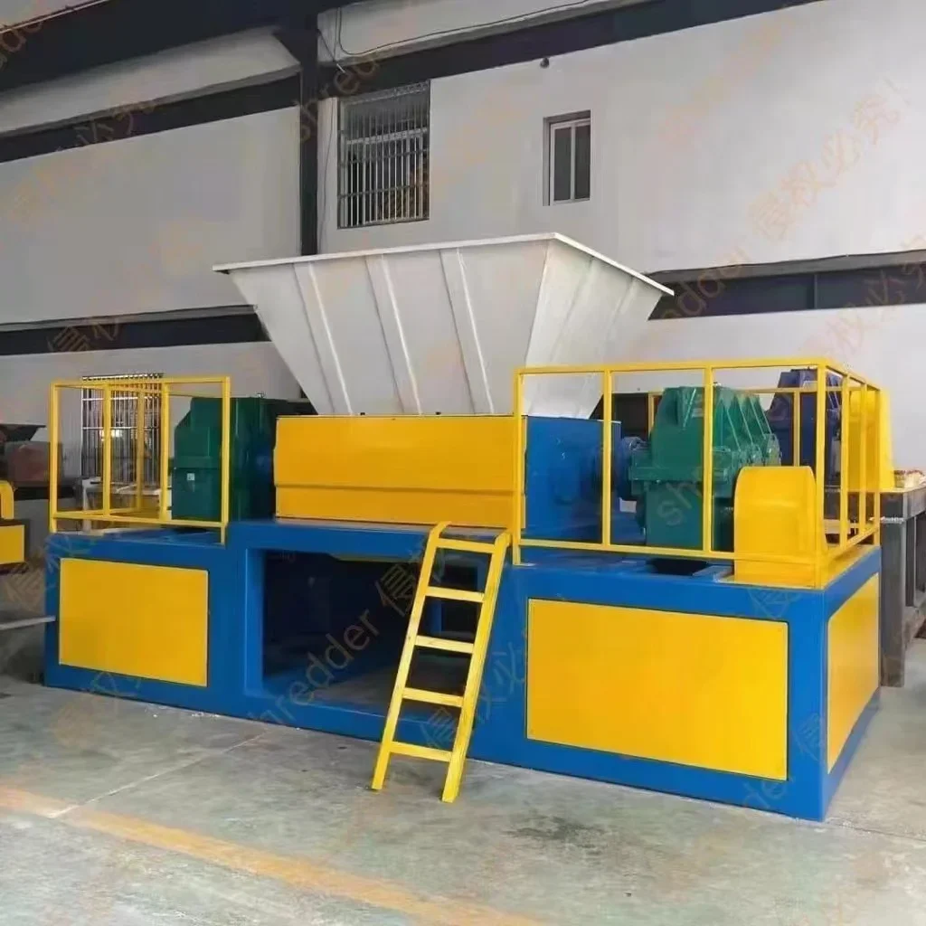 Heavy double shaft shredder machine scrap metal recycling equipment for copper wire cable iron steel