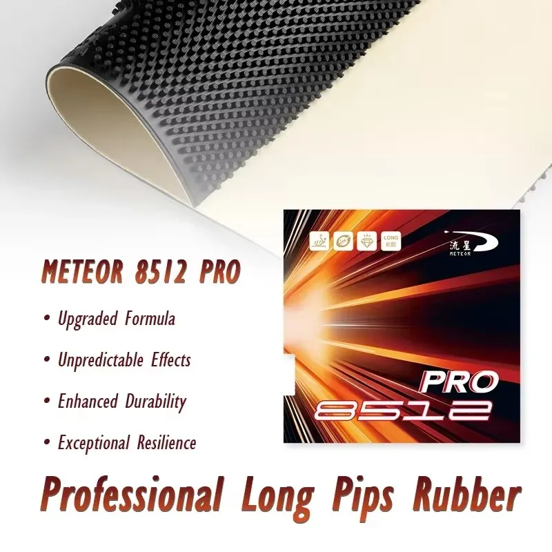 METEOR 8512 PRO Table Tennis Rubber Long Pips Chop Block Inner-energy Sponge Professional Pips-long Ping Pong Topsheet OX