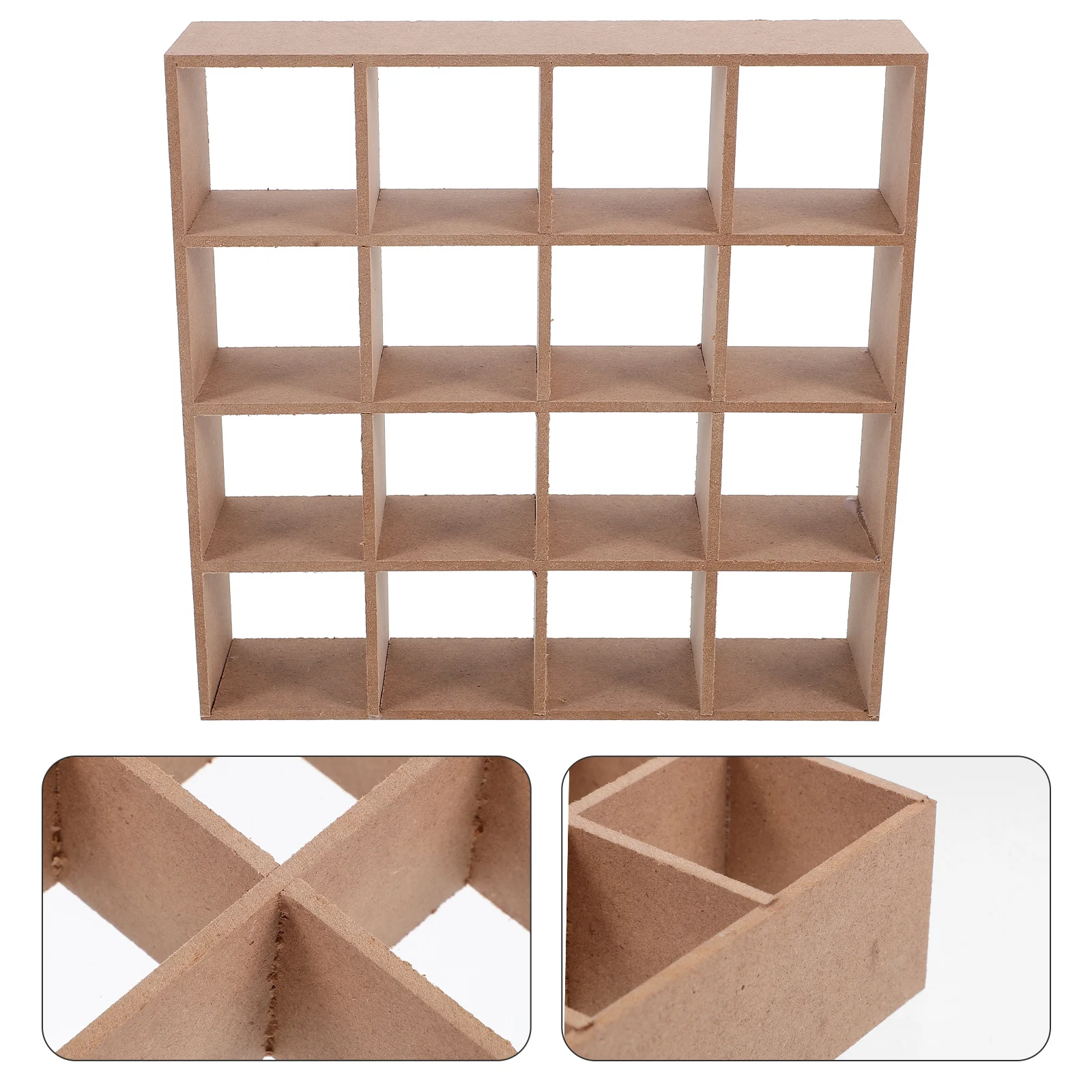 1/12 Dollhouse Furniture Accessories Bookshelves Shelf Display Showcase 16 Grid Bookcase Cabinet Toy