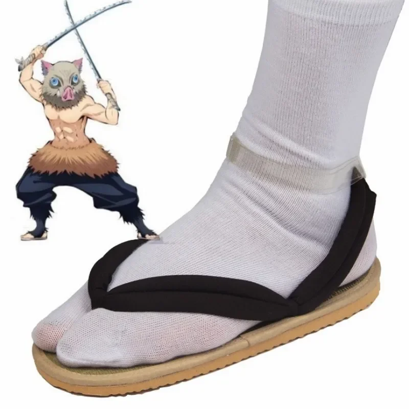 Demon Slayer Anime Cosplay Chinelos para Crianças, Sapatos Tanjirou, Kamado Nezuko, Zenitsu Geta Tamancos, Sem Sandálias Yaiba, Adultos e Crianças