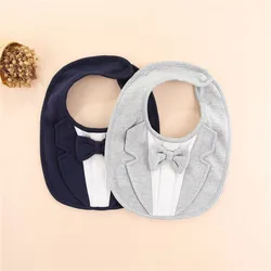 0-24Month Baby Bibs For Girls Boys 100% Cotton Gentleman Princess Style Fashion Newborn Burp Cloth Infant Saliva Towels One Size