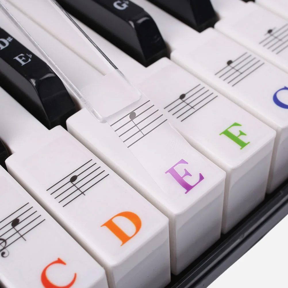 

1 Sheet Electronic Keyboard Sticker Premium Piano Beginner Decal Easy Paste Durable Practice Tool Efficient Learning Label
