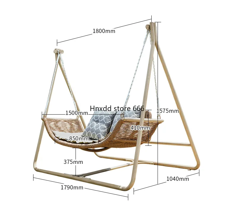 Outdoor Home Hammock Double Swing Chair Villa Courtyard Courtyard Cradle Chair