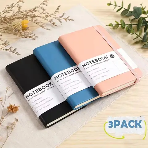 1 Pack / 3 Pack Ruled Diary Notebook, Faux Leather Hardcover Journal, 100 GSM Thick Paper Writing Notepad for Work Office, for Men & Women