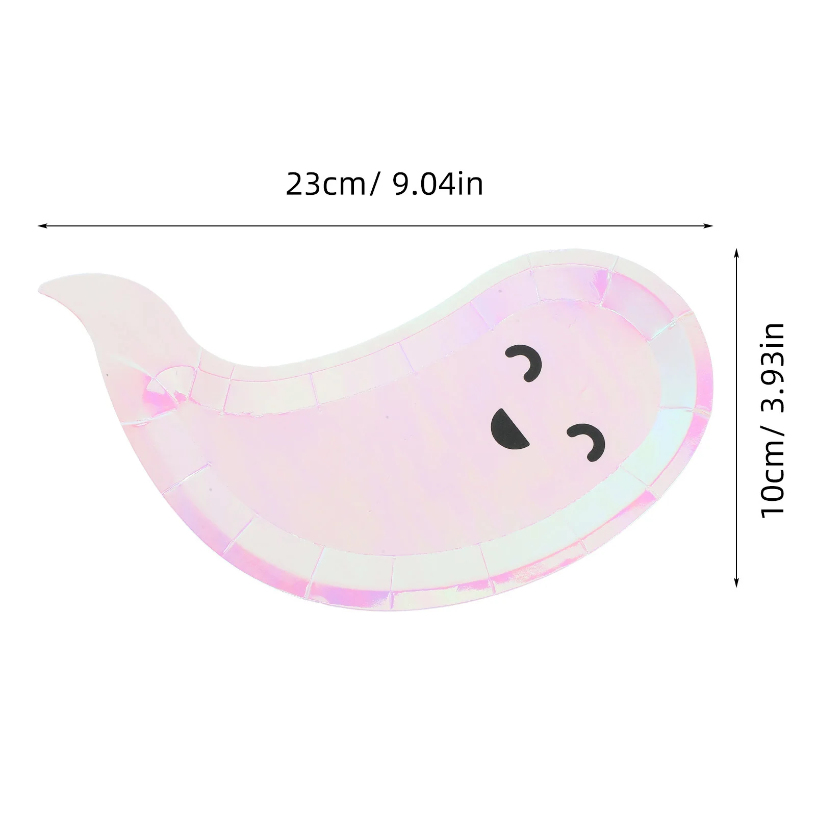 8 قطعة أطباق ورقية على شكل شبح أدوات مائدة لحفلات الهالوين أطباق تقديم الطعام للاستعمال مرة واحدة لتزيين جمع المهرجانات