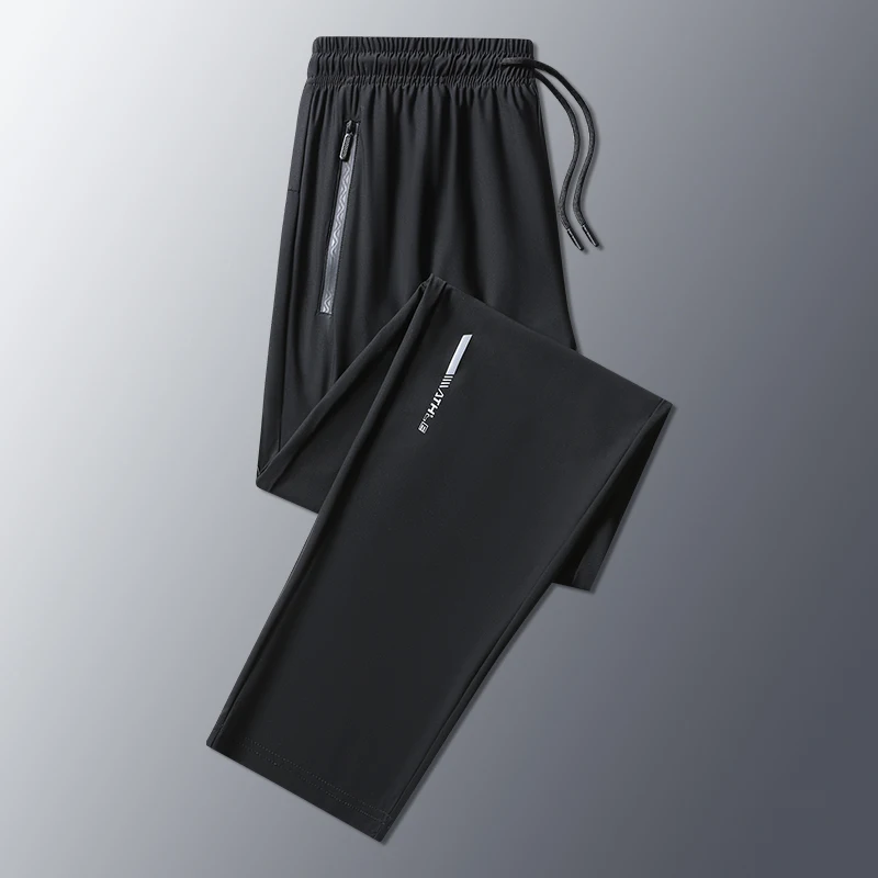 

Women's Ice Silk Quick Dry Pants Loose Fit Outdoor Running Trousers Summer Casual High Waist Straight Leg Polyester Fiber