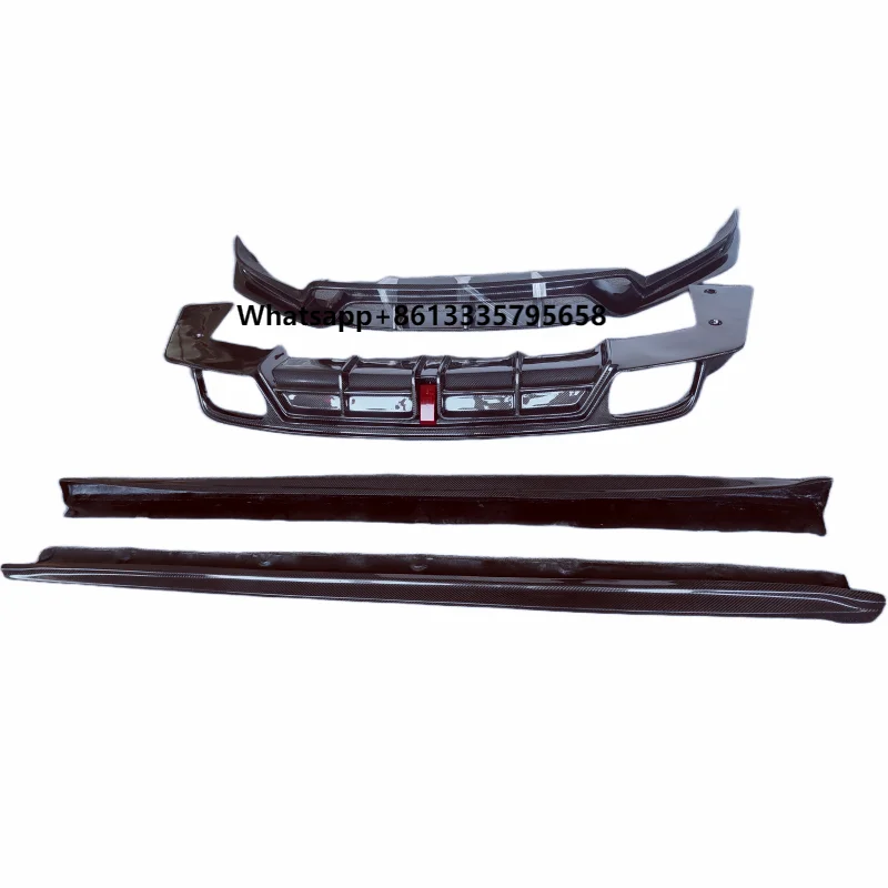 Carbon CM Style Front Bumper Edge Rear Diffuser Side Skirt Spoiler for Porsche Caye Coupe 2018-2021 Body Kit