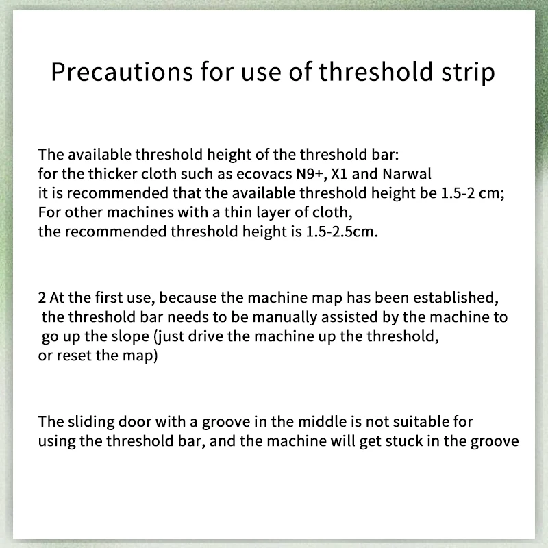 عتبة الباب قطاع عتبة بار خطوة المدخل منحدر تسلق حصيرة اكسسوارات أجزاء ل Ecovacs/IRobot Roomba/Xiaomi مكانس كهربائية للكنس