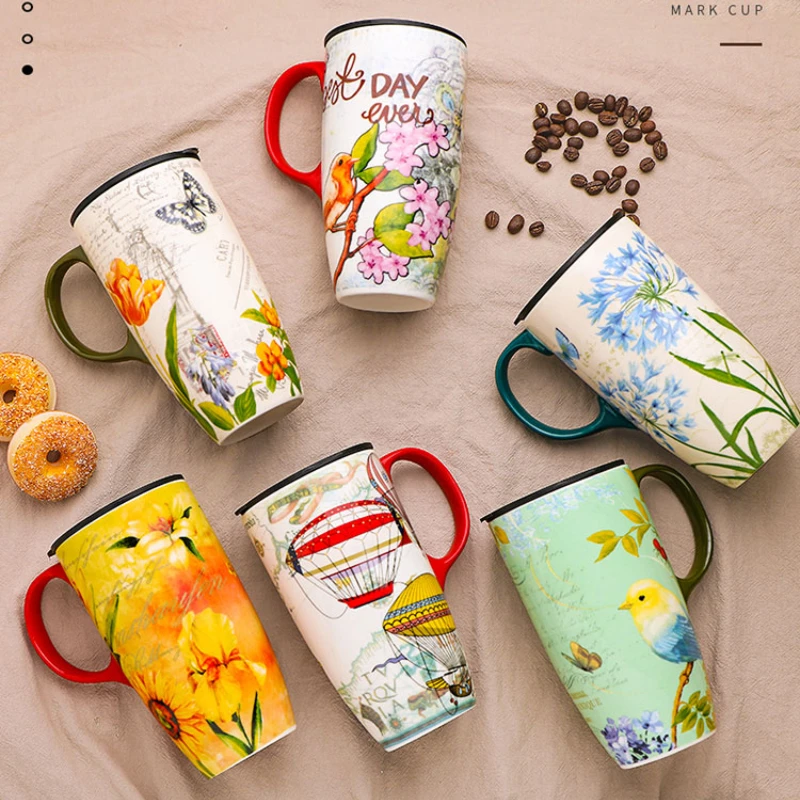 

Nordic Ceramic Mugs Aesthetic Home Fashion Creativity Mug Coffee Cups Cute Breakfast High Quality Tazas Originales Mug Cute Cup