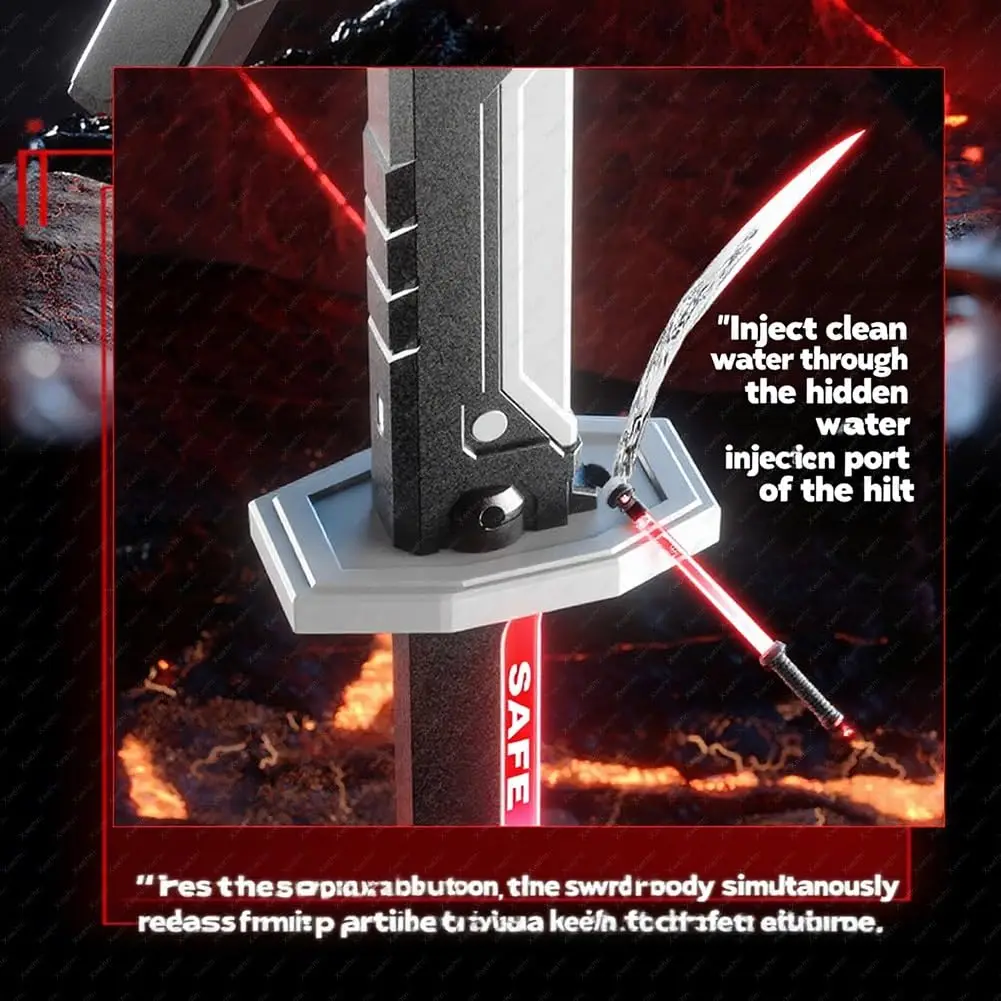 

Sword with special effects, colorful ribbons with glowing sparks and smoke effects, gift for adults and children,role play.