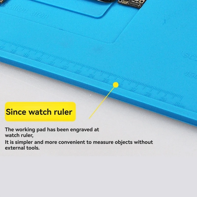 Silicone Soldering Mat High-Temperature Resistant, Anti-Static ESD Rework Platform For Hot Air Gun, Desoldering Repair B